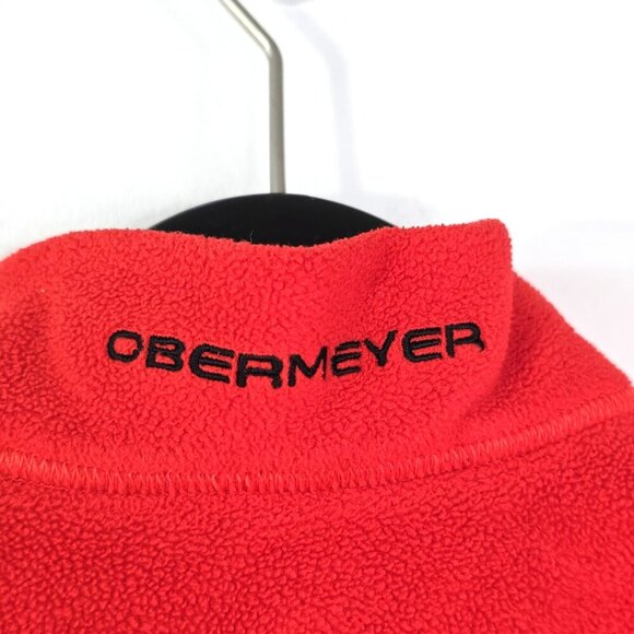 OBERMEYER  Red Quarter Zip Fleece Sweater Jacket Size Small - Picture 4 of 6